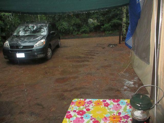 Nice and dry in the camper!