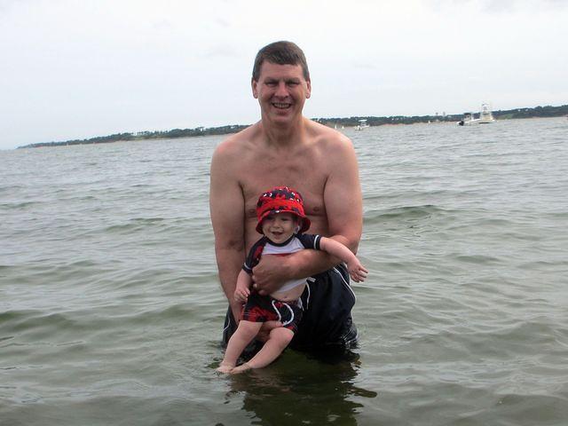 Grandpa and his crabby boy