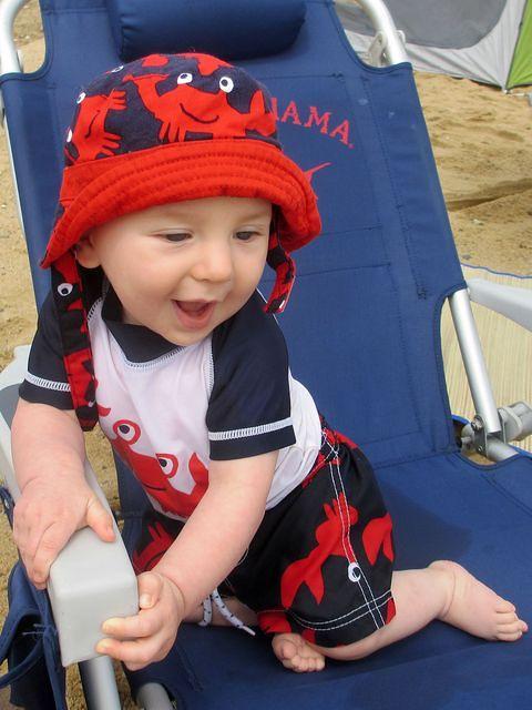 Happy beach baby