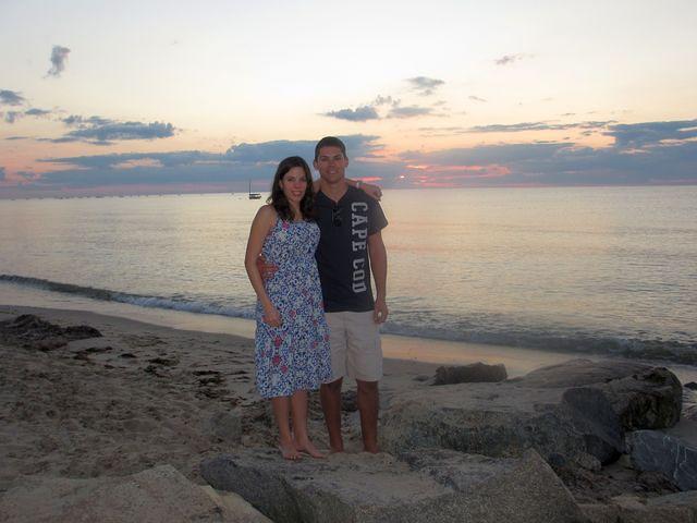 Jenna and Darren sunset on Cape Cod Bay