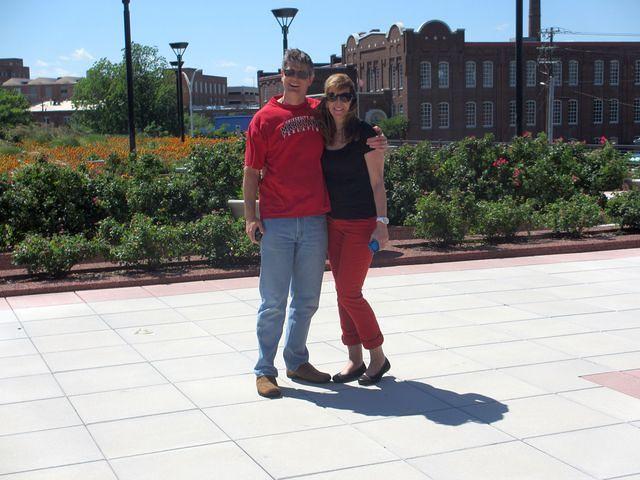 Rick and Laura on top of parking garage