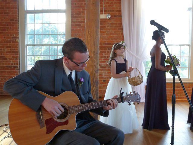 Jay playing during the veremony