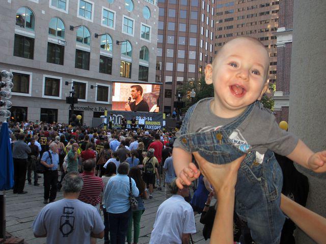 Thomas photo bombing the rally