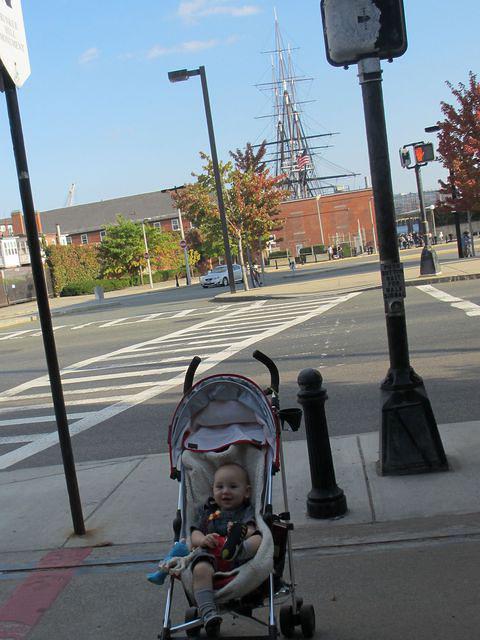 Thomas outside USS Constitution National Park