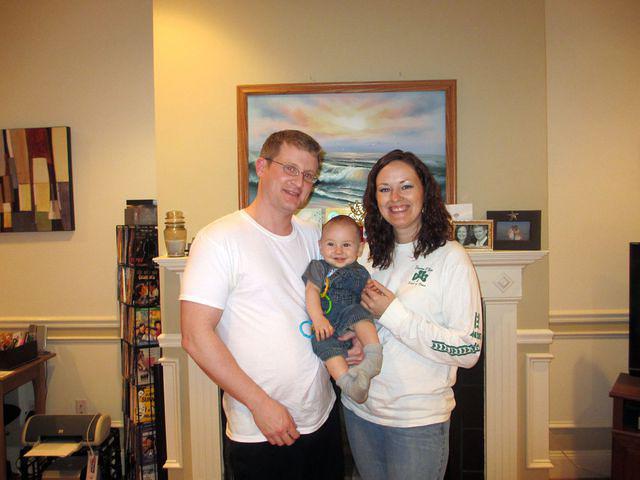 Sean, Meghan and Thomas at Sean and Meghan's Condo