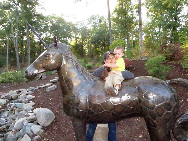 Mommy snuggle on the unicorn