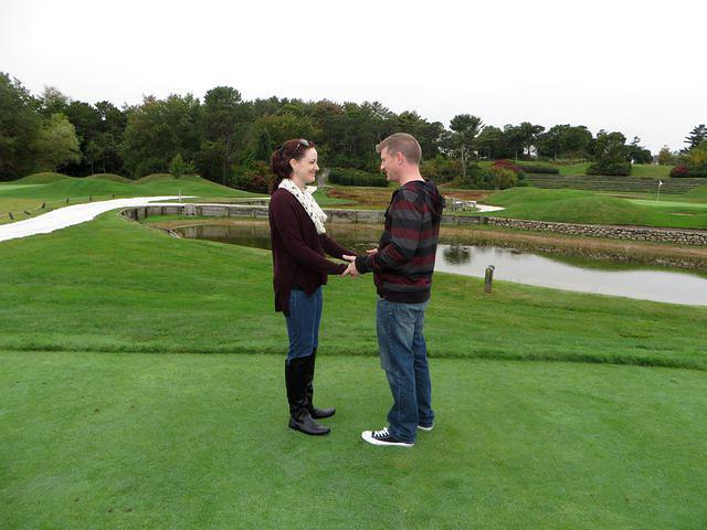 Meghan and Sean trying it on for size