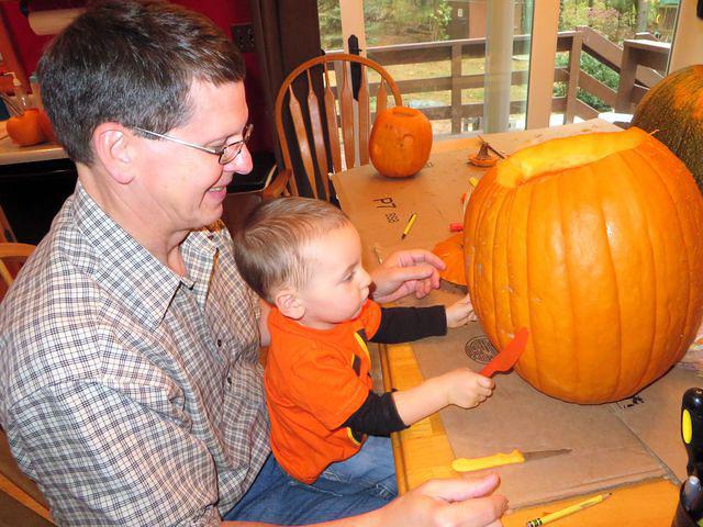 Helping Grandpa do a good job