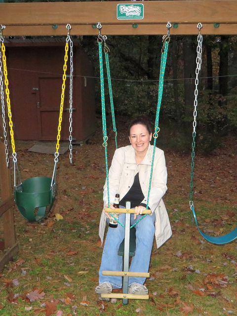Auntie Meghan on the bronco