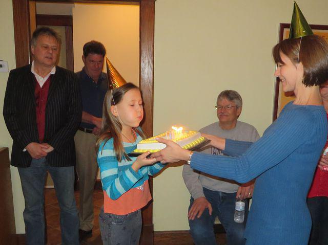 Successfully blowing out all 10 candles