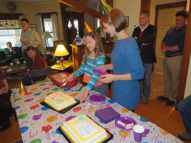 Macy serving her guests