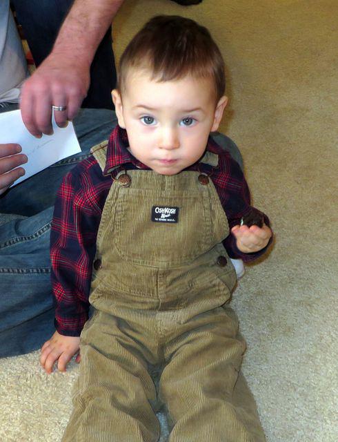 Mouth full of Christmas cookie