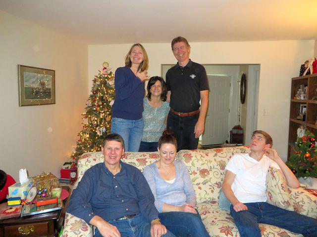 Sander does not look impressed with his family's antics