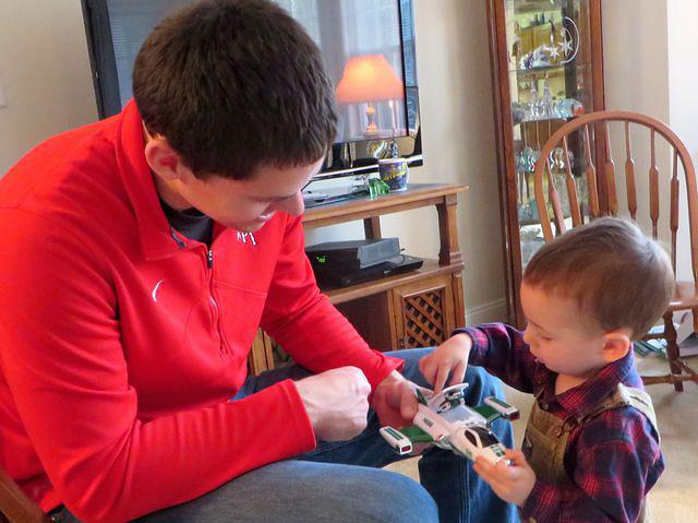 Showing Uncle Darren Scout in the Space Shuttle