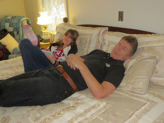 Jeff and Lexi taking a break