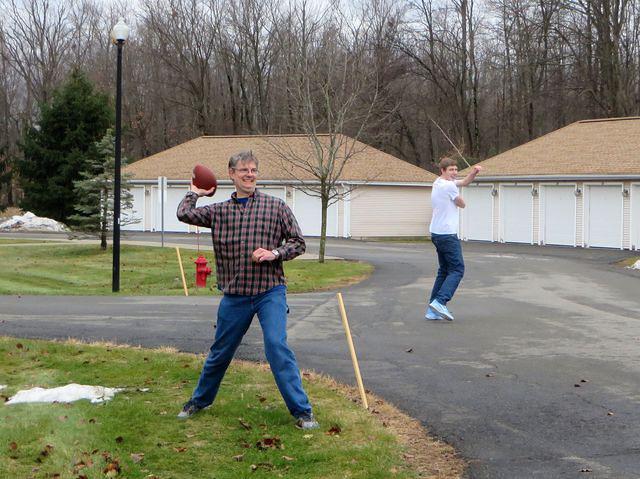 Rick putting his all into the throw