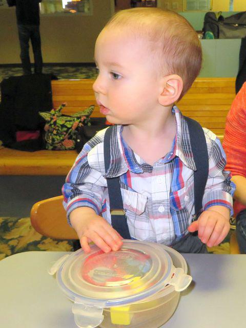 There are little people over there.