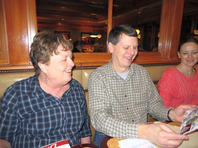 Admiring Thomas's artwork