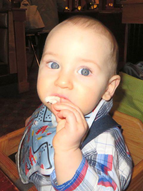 The many faces of Thomas with bread 4