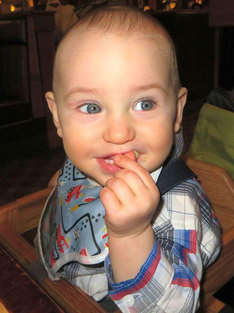 The many faces of Thomas with bread 6 (all gone)