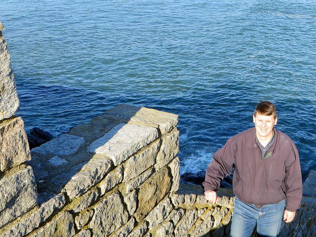 Dave at the bottom of the Forty Steps