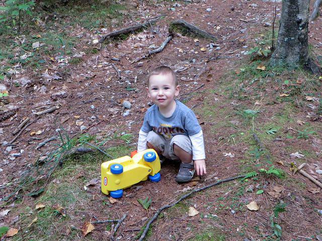 Trying out the new truck in the woods
