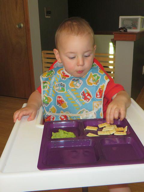 Hungry boy after our hike