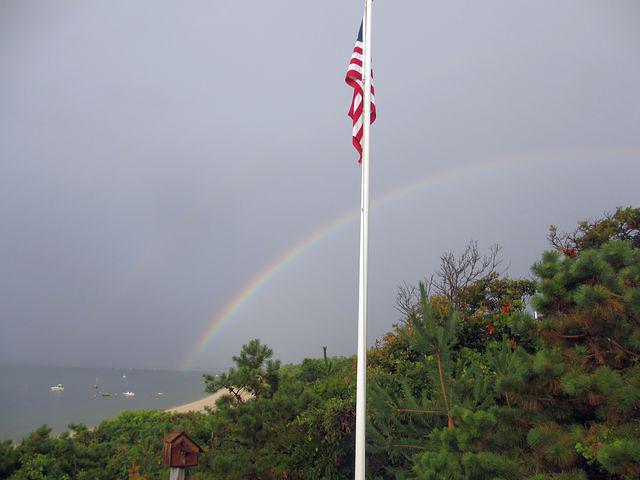 Rainbow off the Dune Road house 1
