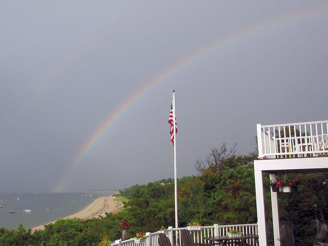 Rainbow off the Dune Road house 2