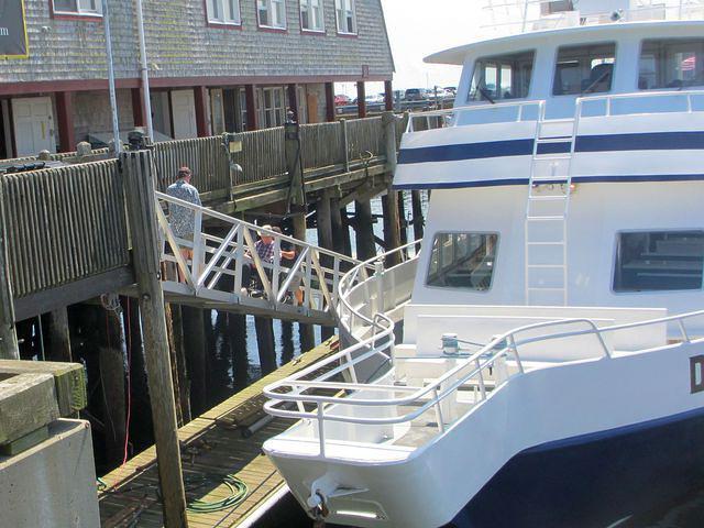 Dad and Rick boarding our whale watch boat
