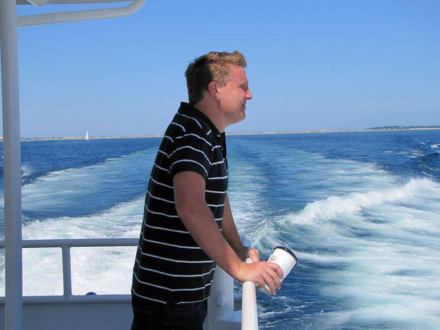 Jamie looking out to sea