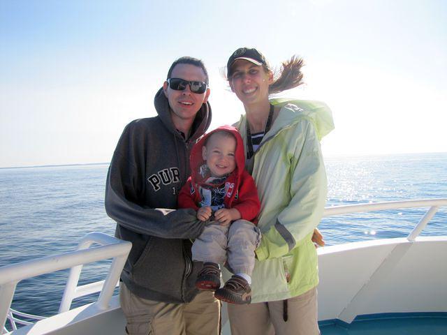 Sean, Thomas and Beth in the wind