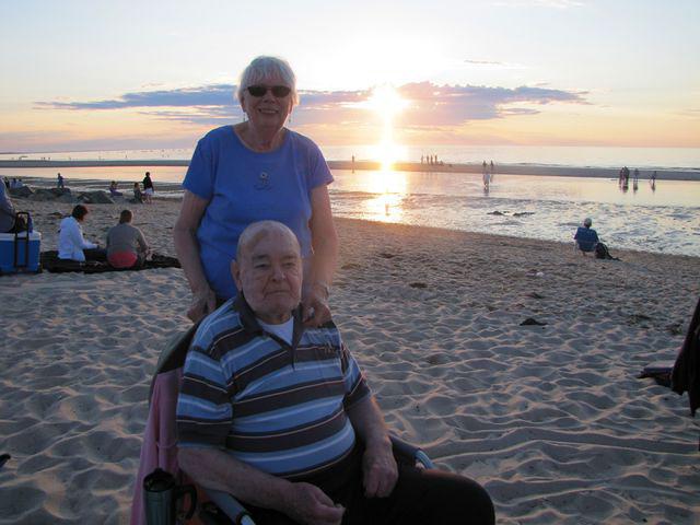 Mom and Dad at Crosby Beach campfire