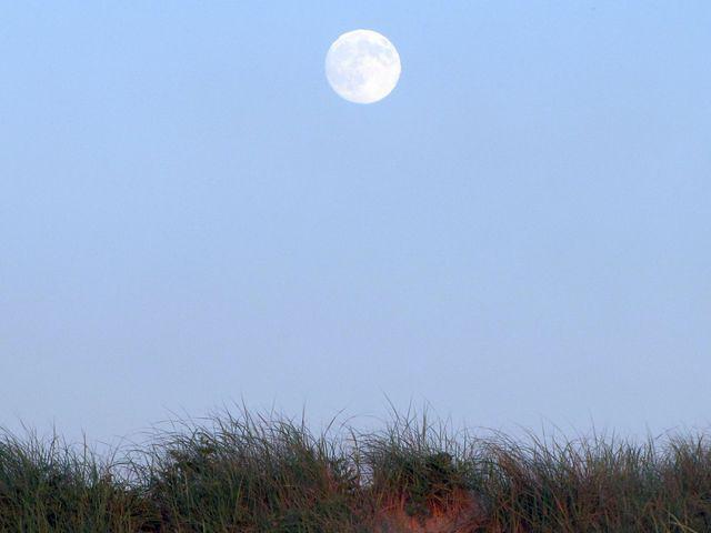 Great sunset and a full moon!