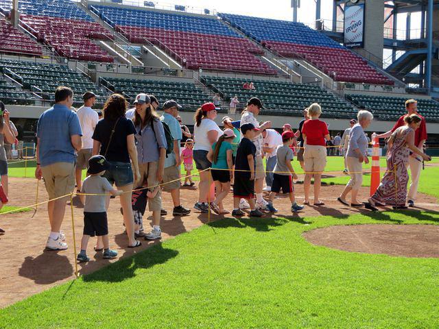 Lined up to run the bases