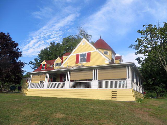 Side of the house facing the water