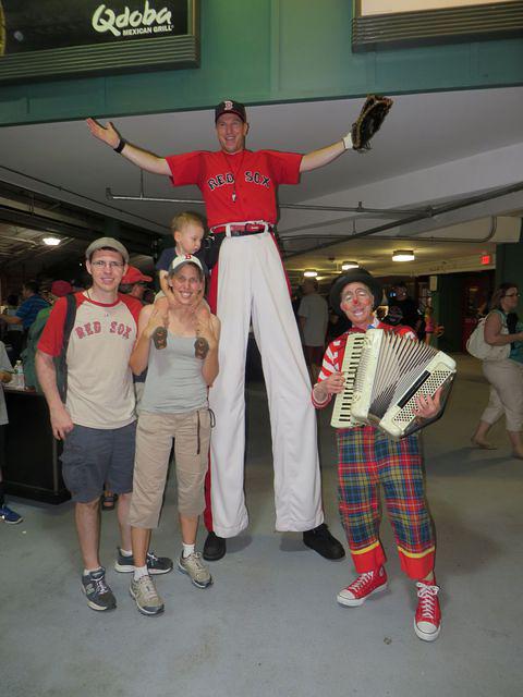 Thomas more worried about the clown than the huge guy behind him