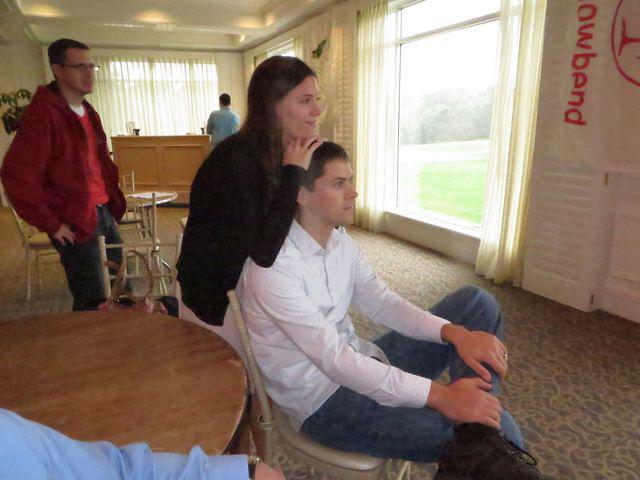 Sean, Jenna, and Darren enjoying rehearsal