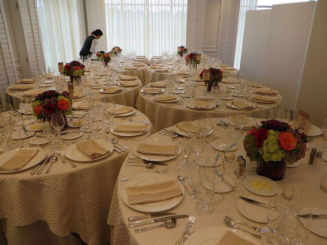 Tables ready to move in as soon as ceremony ends!