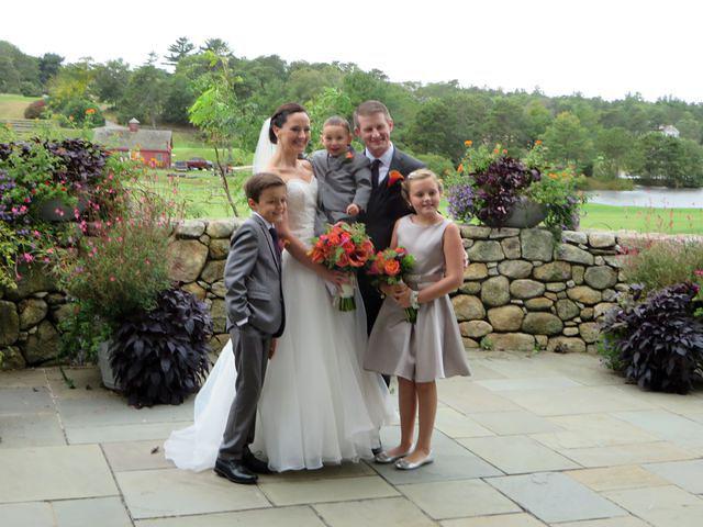 Wedding couple with niece and nephews