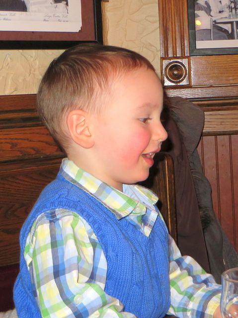 Tired guy visiting around the table