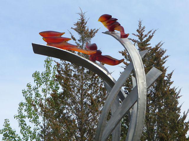 Flames atop "Torrential Flight"