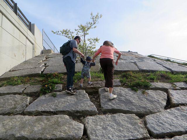 Climbing the granite
