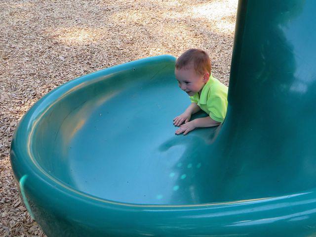 Checking out the slide