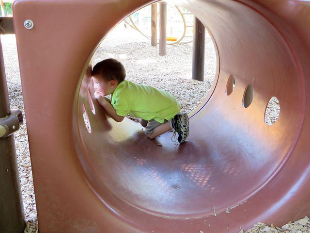 Peeking out the side