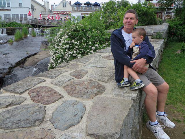 Taking a break by the harbor