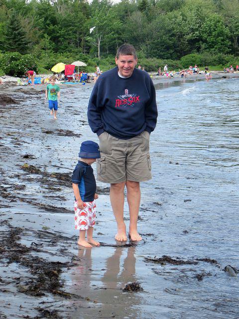 Checking out the beach