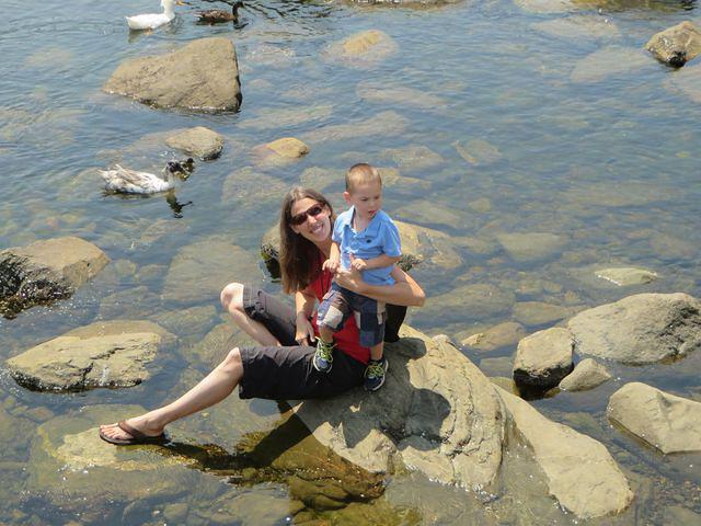 Hmmmm, Mommy, we are running out of dry land