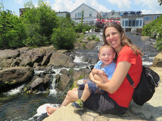 Relaxing by the harbor