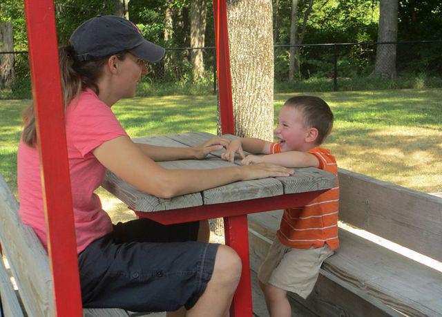 Giggling Train Passengers